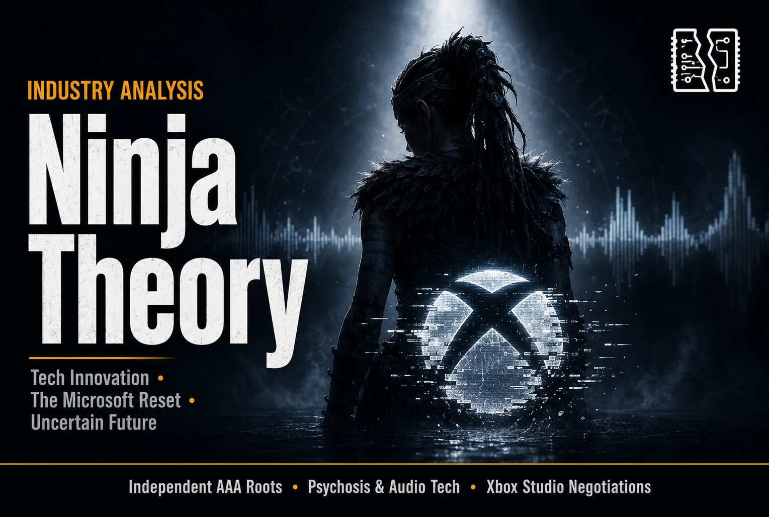 A motion capture studio at Ninja Theory showing developers working with real-time 3D animation rendering equipment